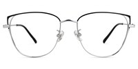 Unica Cateye Black-Silver Glasses0