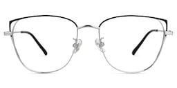 Unica Cateye Black-Silver Glasses0