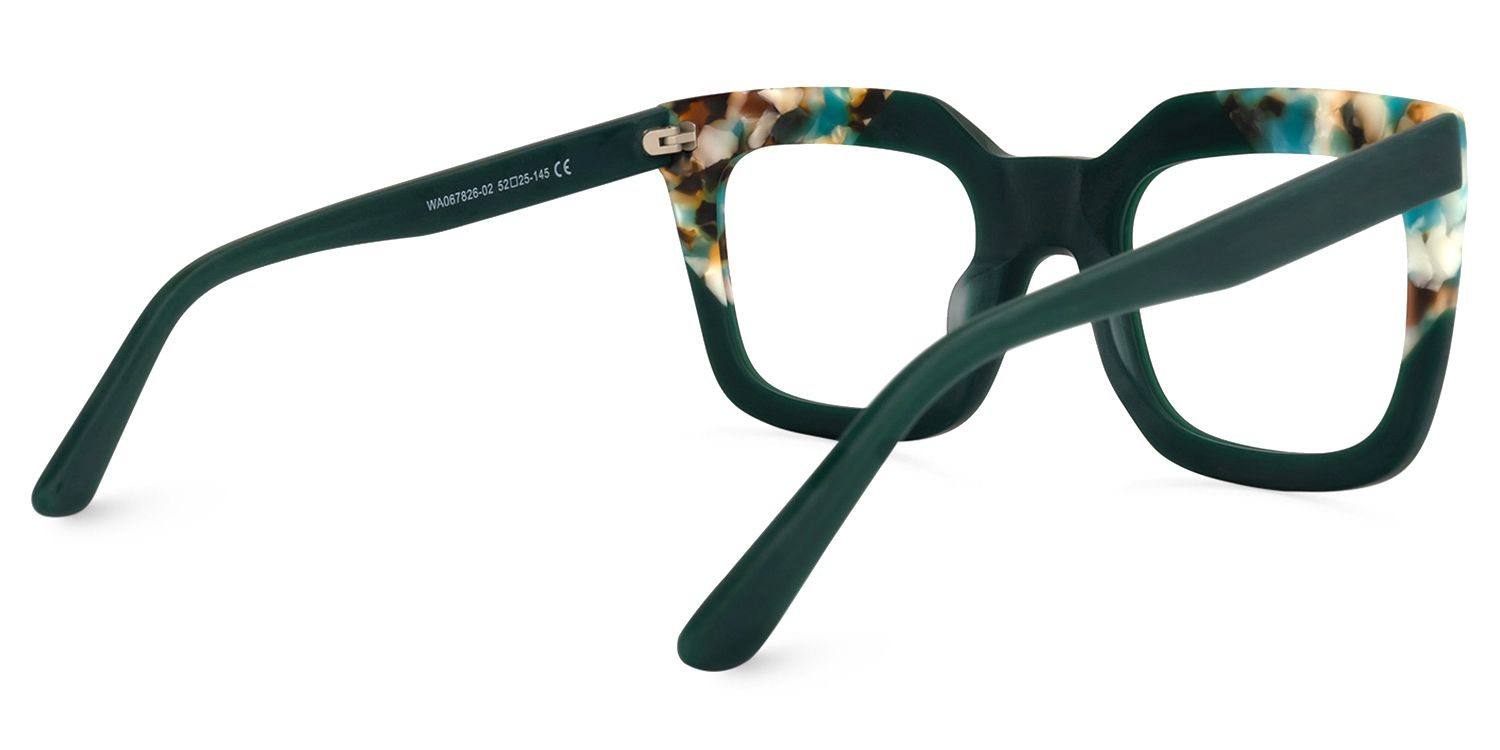 Carrasco Square Green Glasses | Zeelool Glasses3