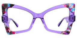 Joanie Geometric Purple Glasses0