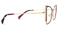Tapacia Geometric Red Glasses2