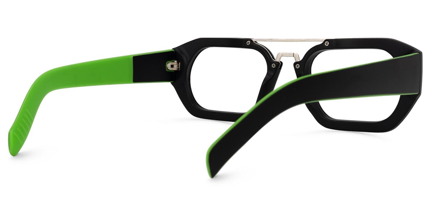 Ineabell Geometric Green Glasses | Zeelool Glasses3