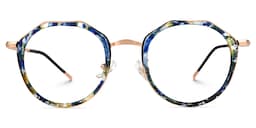 Gentry Geometric Blue-Floral Glasses0