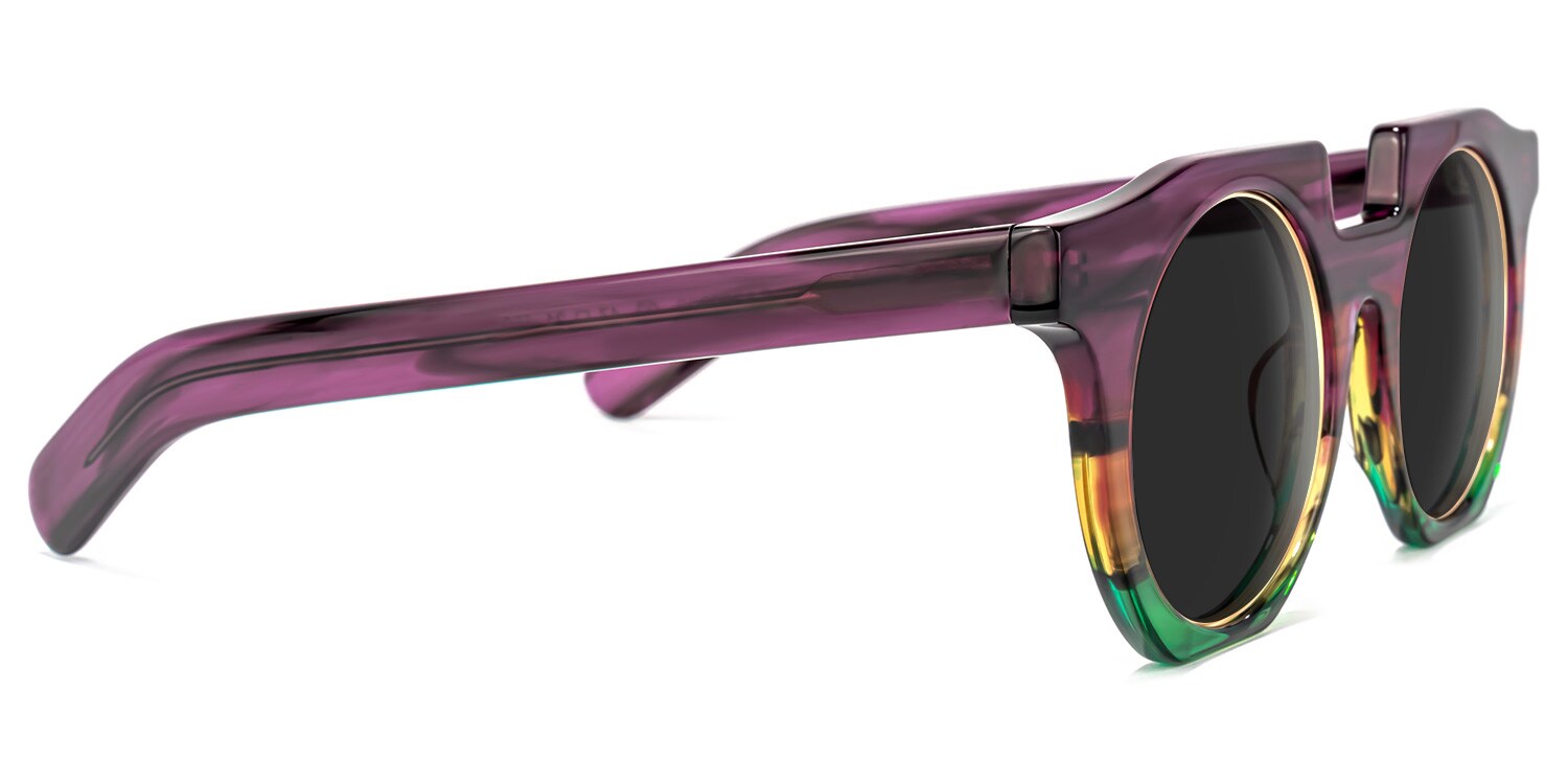 メガネ SAFILO Safilo - Mmi 0036 - bmc 20 green violet Zephyr Green Rectangle Glasses, Cyberpunk Style Frames