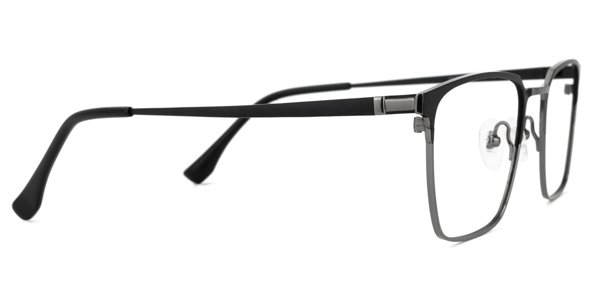 Khadajah Square Black-Gray Glasses | Zeelool Glasses2