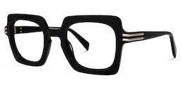 Nogueda Square Black Glasses1