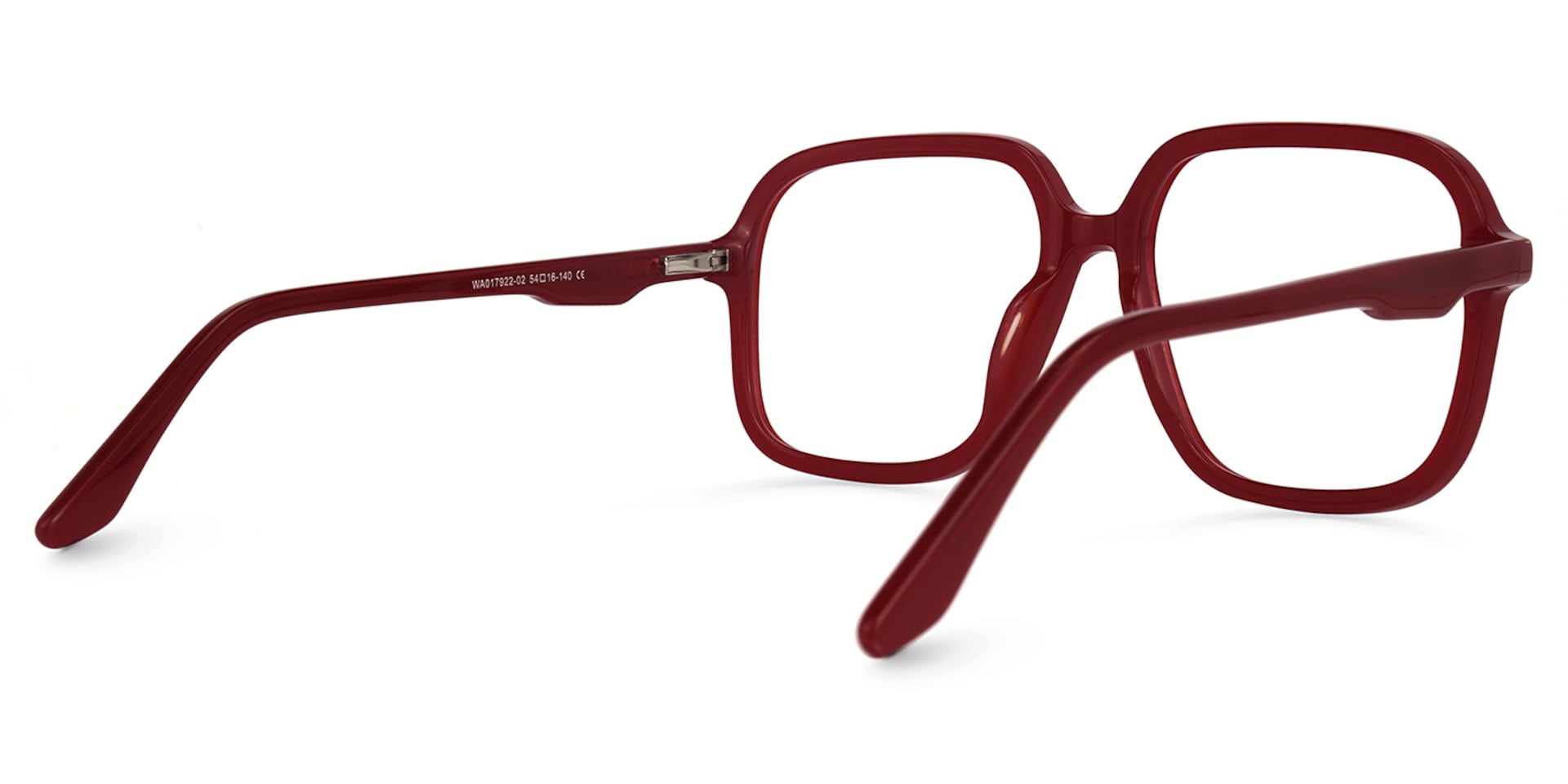 Caroline Square Red Glasses | Zeelool Glasses3