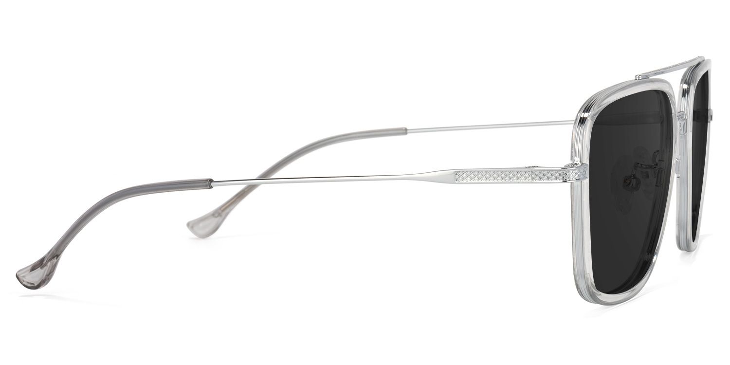 Nayeli Aviator Gray-Silver Sunglasses | Zeelool Glasses3