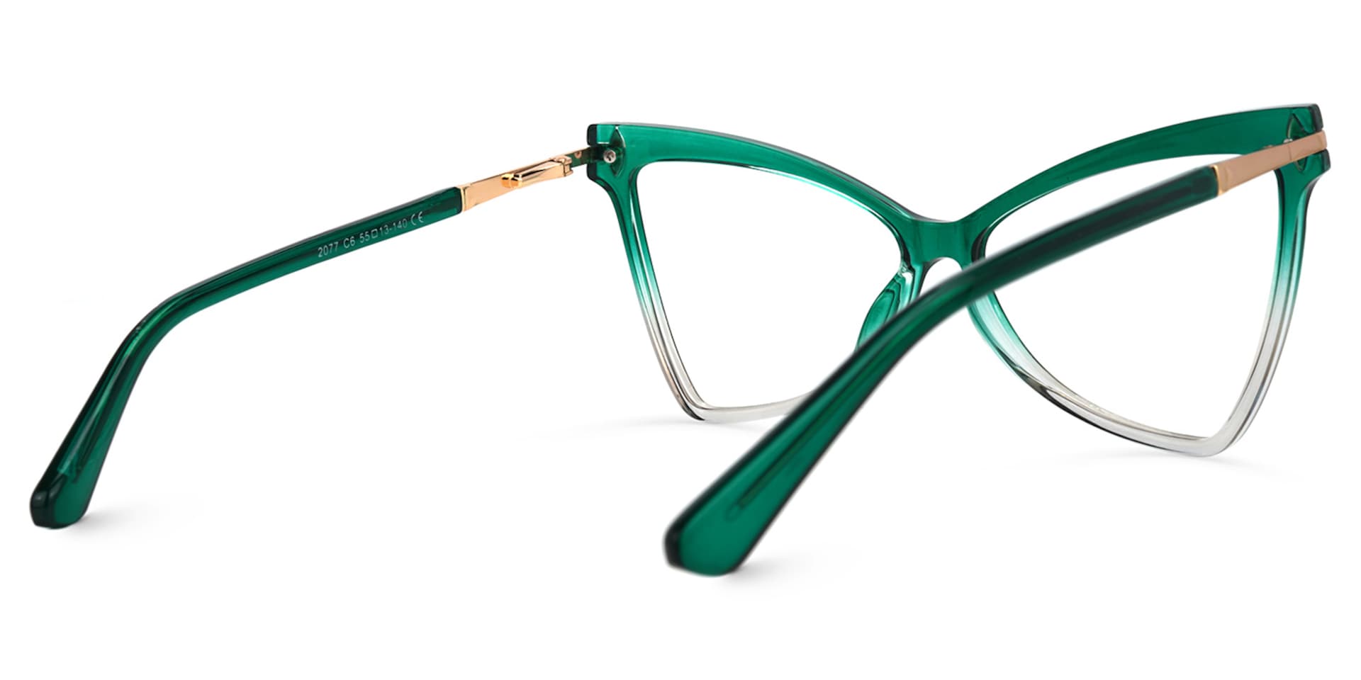Cristina Geometric Green Glasses | Zeelool Glasses3