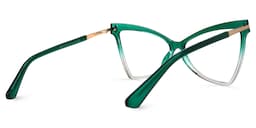 Cristina Geometric Green Glasses3