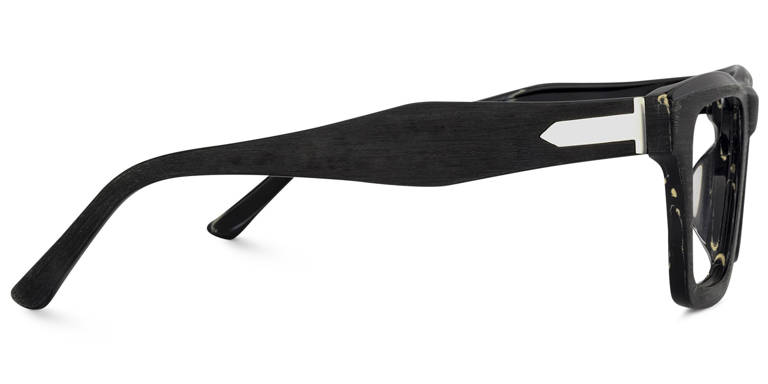 Rectangle Black Glasses | Zeelool Glasses3