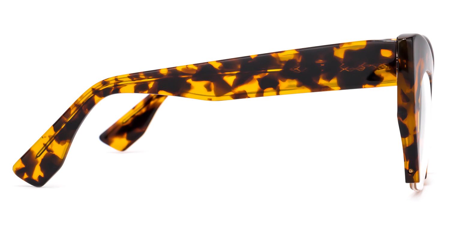 Kyle Cat Eye Yellow Tortoise Glasses | Zeelool Glasses3