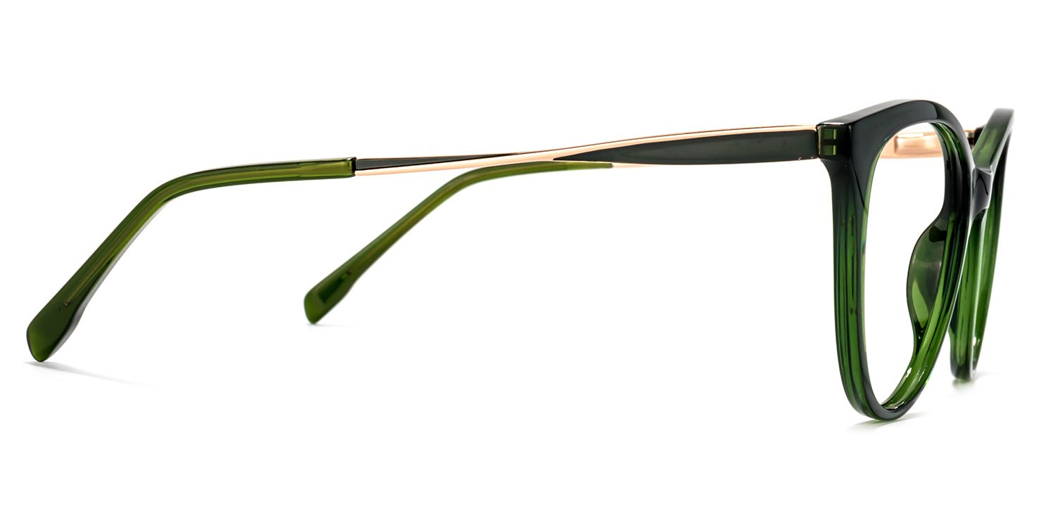 Frances Cateye Dark-Green Glasses | Zeelool Glasses3