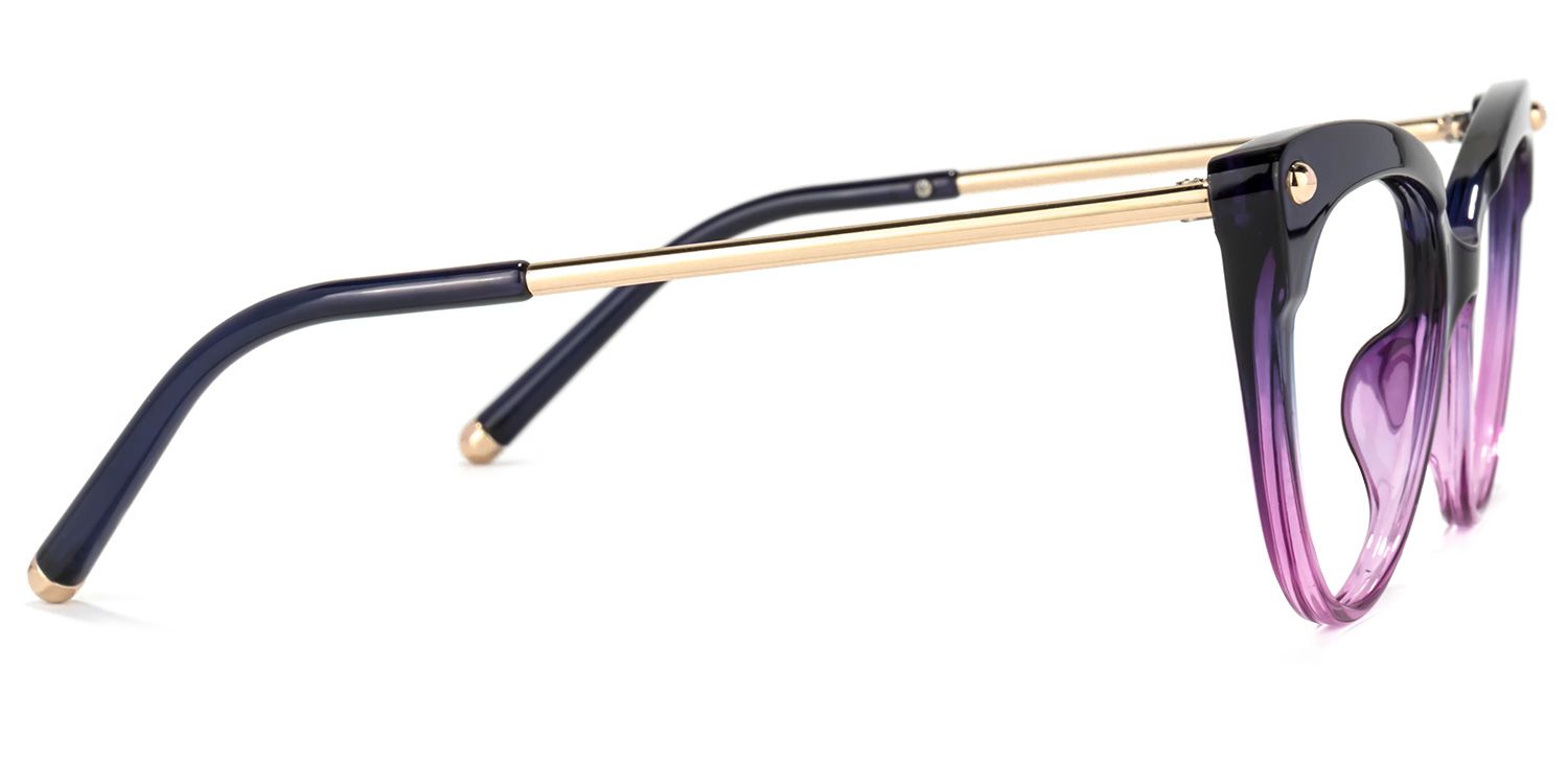 Alivia Cat Eye Purple Gradient Frame Glasses | ZEELOOL3
