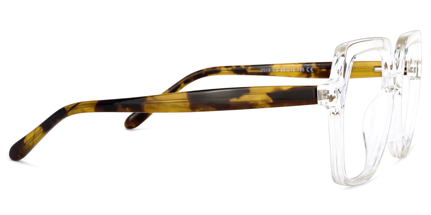 Norah Geometric Clear Glasses | Zeelool Glasses3