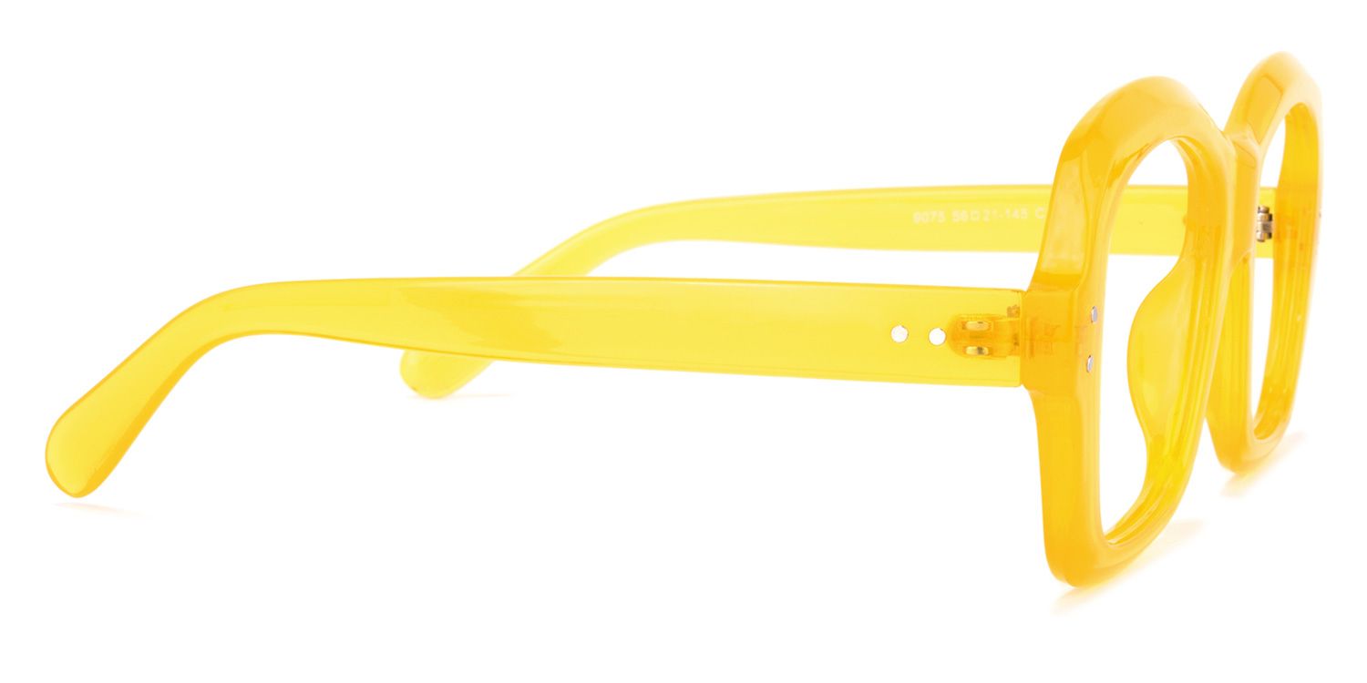 Mckenzie Square Yellow Glasses | Zeelool Glasses3