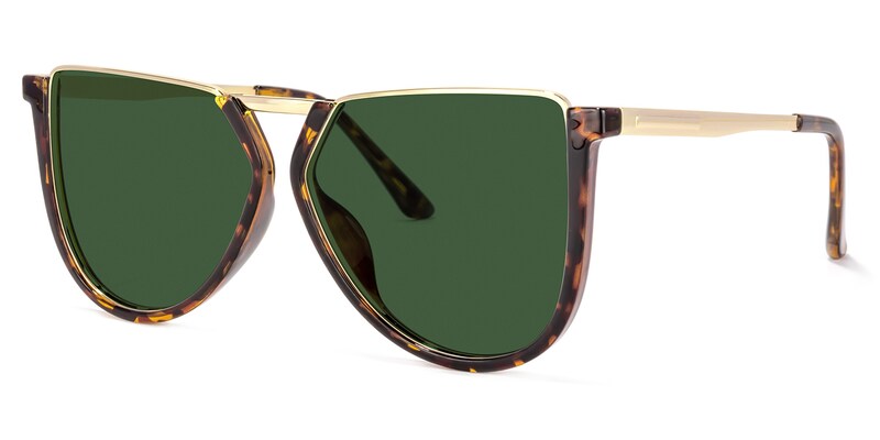 Noor Geometric Tortoise Sunglasses | Zeelool Glasses1