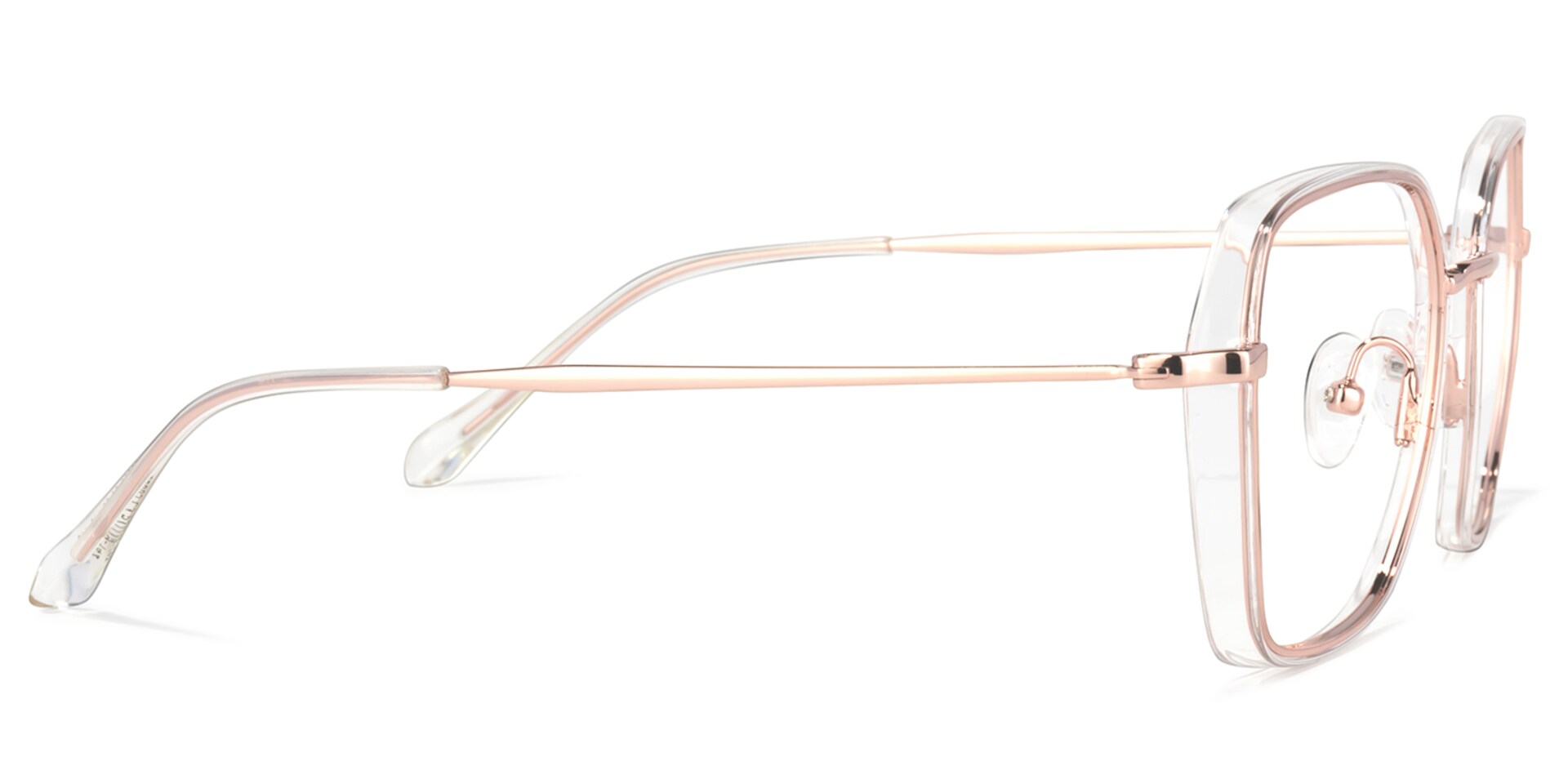 Natalee Square Rose-Gold Glasses | Zeelool Glasses3