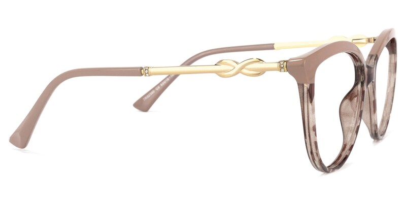 Omari Cateye Cameo-Brown Glasses | Zeelool Glasses3