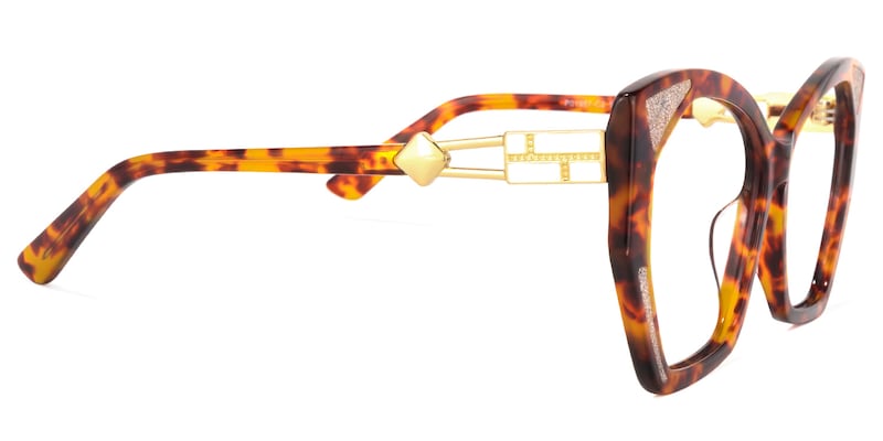 Routh Geometric Yellow-Tortoise Glasses | Zeelool Glasses4