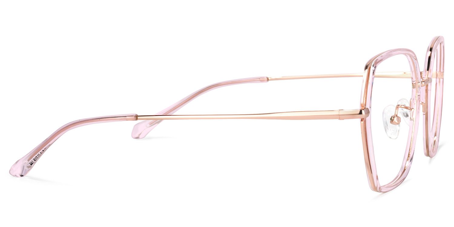 Odessa Geometric Pink Glasses | Zeelool Glasses3
