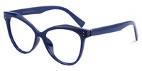 Saul Cat Eye Dark Blue Glasses 2