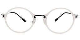 Olga Round White Glasses0