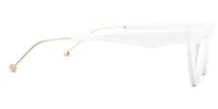 Gyllenhaal Cateye White Glasses3