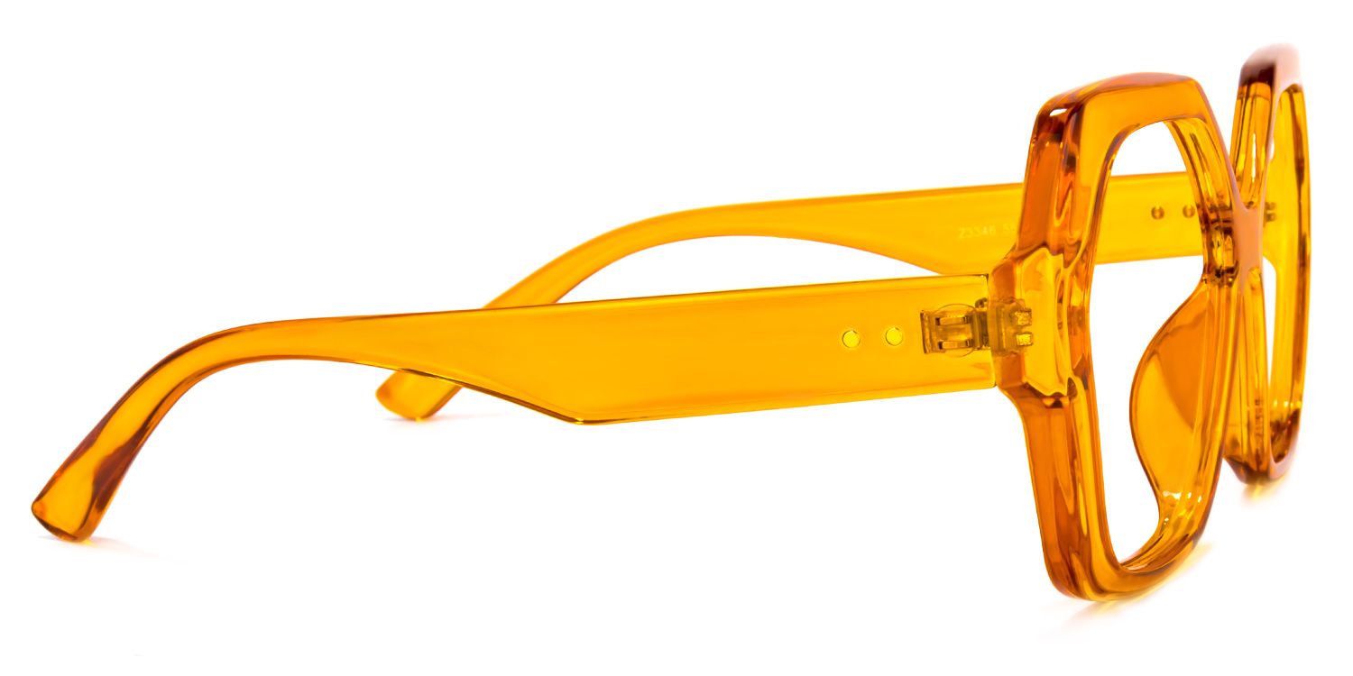 Piper Geometric Earthy-Yellow Glasses | Zeelool Glasses3