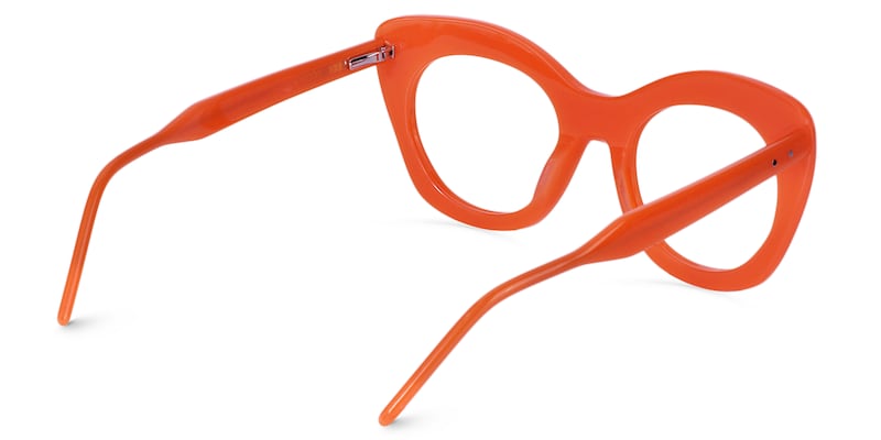 Cat-eye Orange Glasses | Zeelool Glasses6