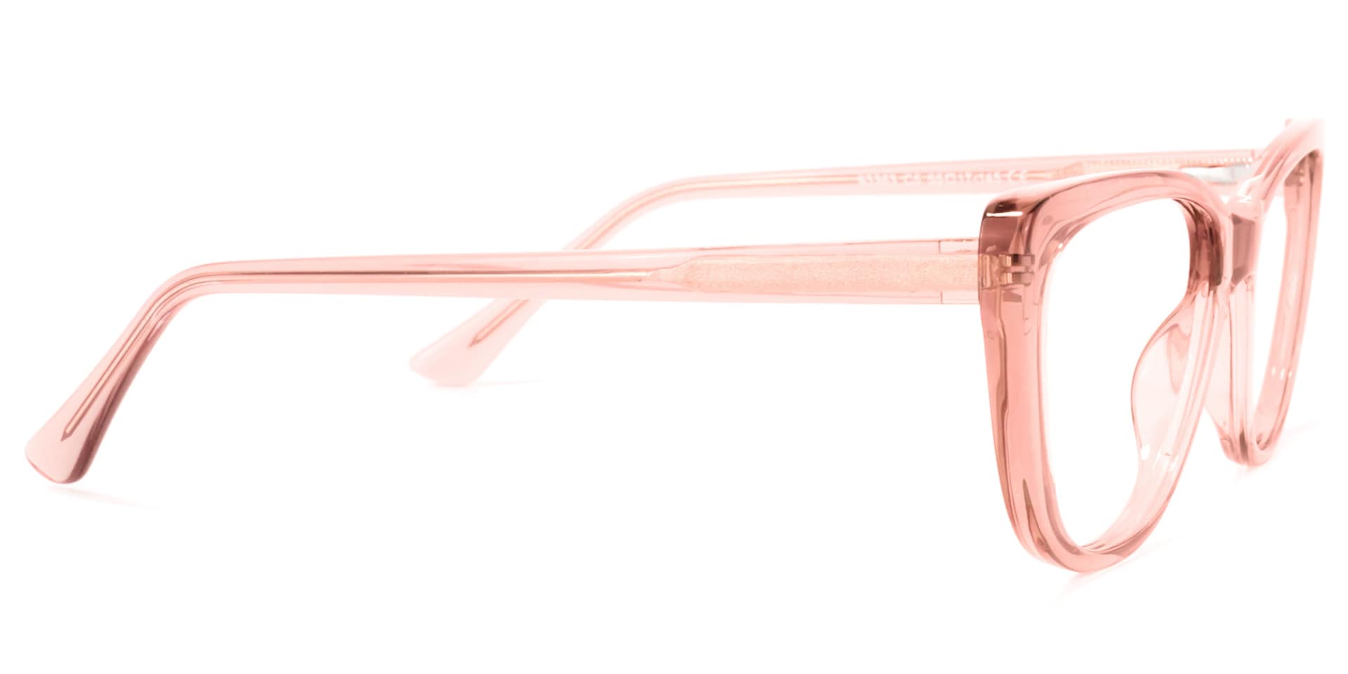 Qamar Cateye Pink Glasses | Zeelool Glasses3