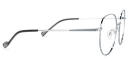 Qusay Silver Round Glasses3