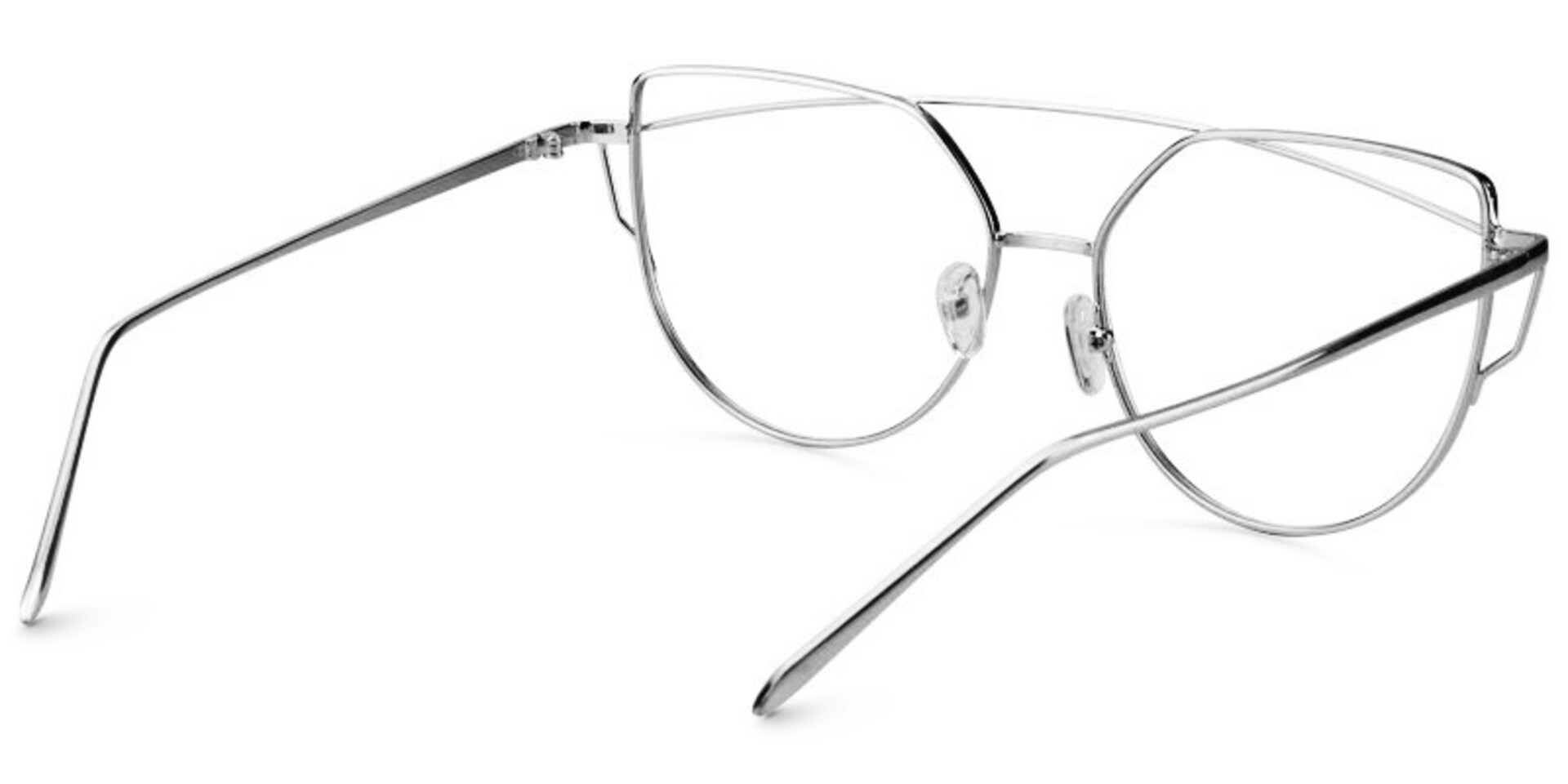 Selina Aviator Silver Glasses | Zeelool Glasses5