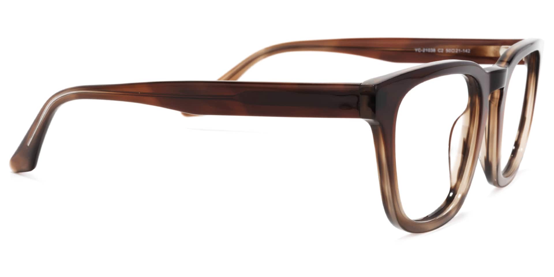 Reese Square Brown Glasses | Zeelool Glasses3
