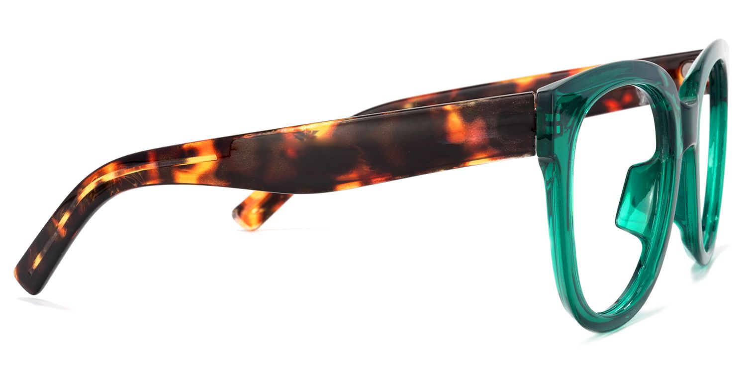Harrell Square Dark-Green Glasses | Zeelool Glasses3