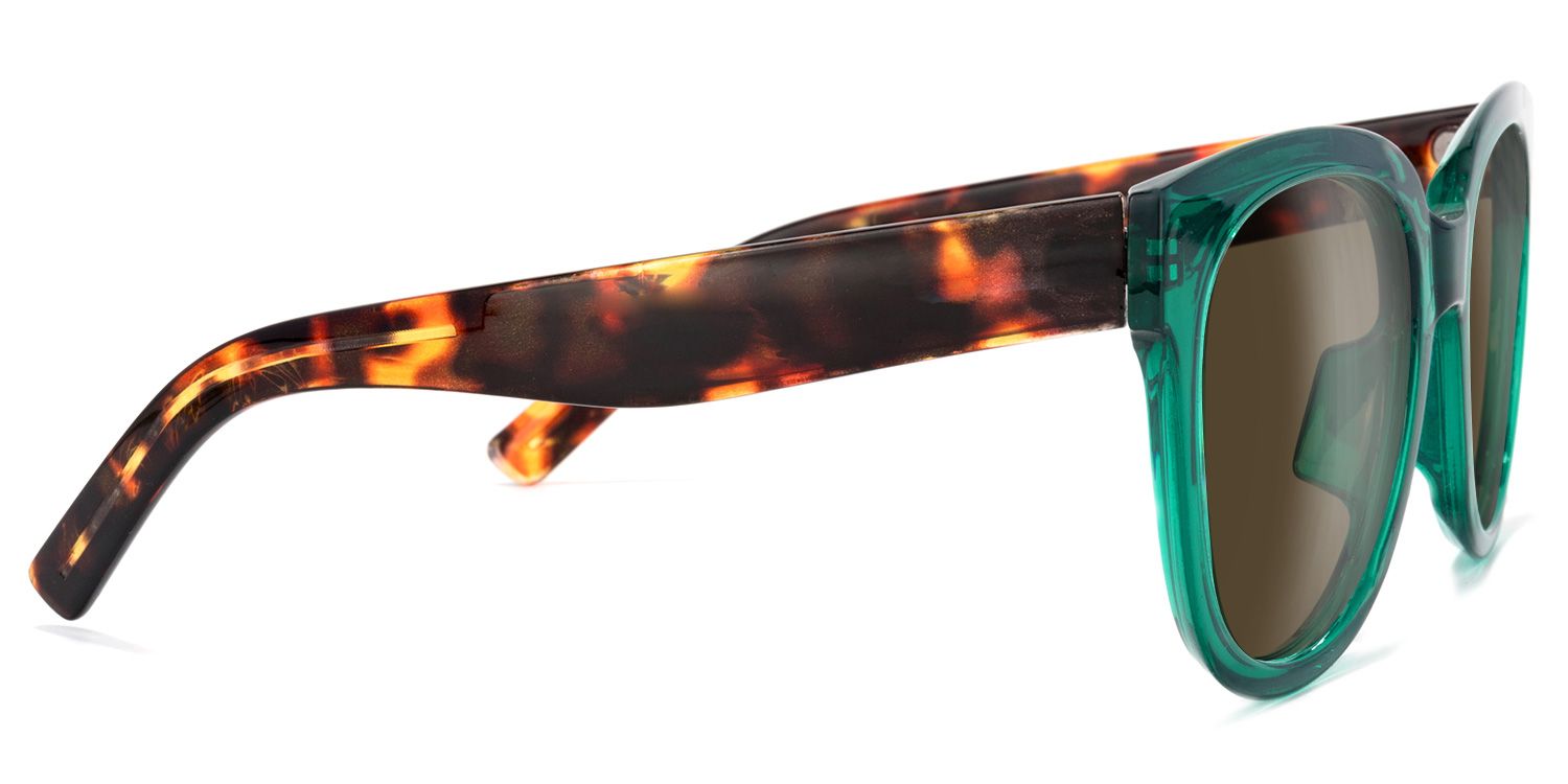 Harrell Square Dark-Green Sunglasses | Zeelool Glasses3