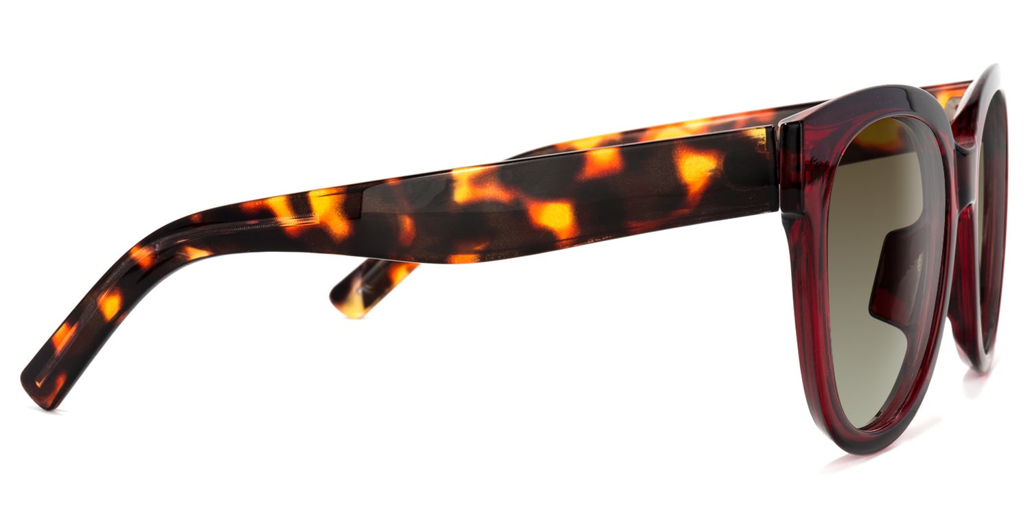 Harrell Square DarkRed Sunglasses Zeelool Glasses