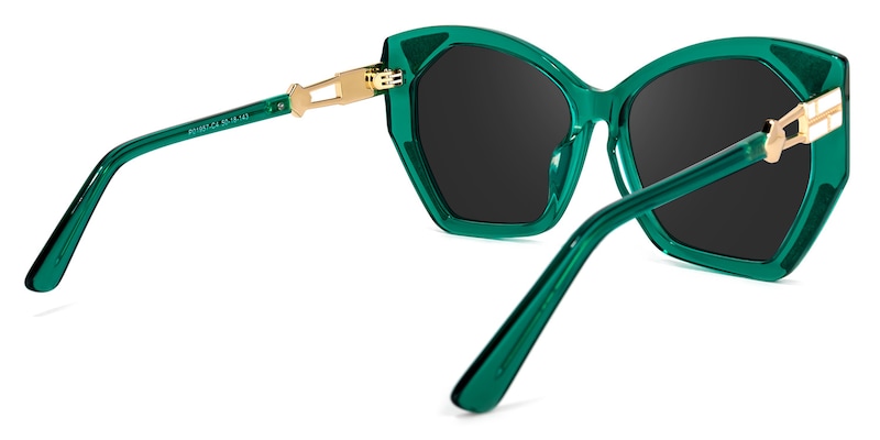 Routh Geometric Green Sunglasses | Zeelool Glasses4