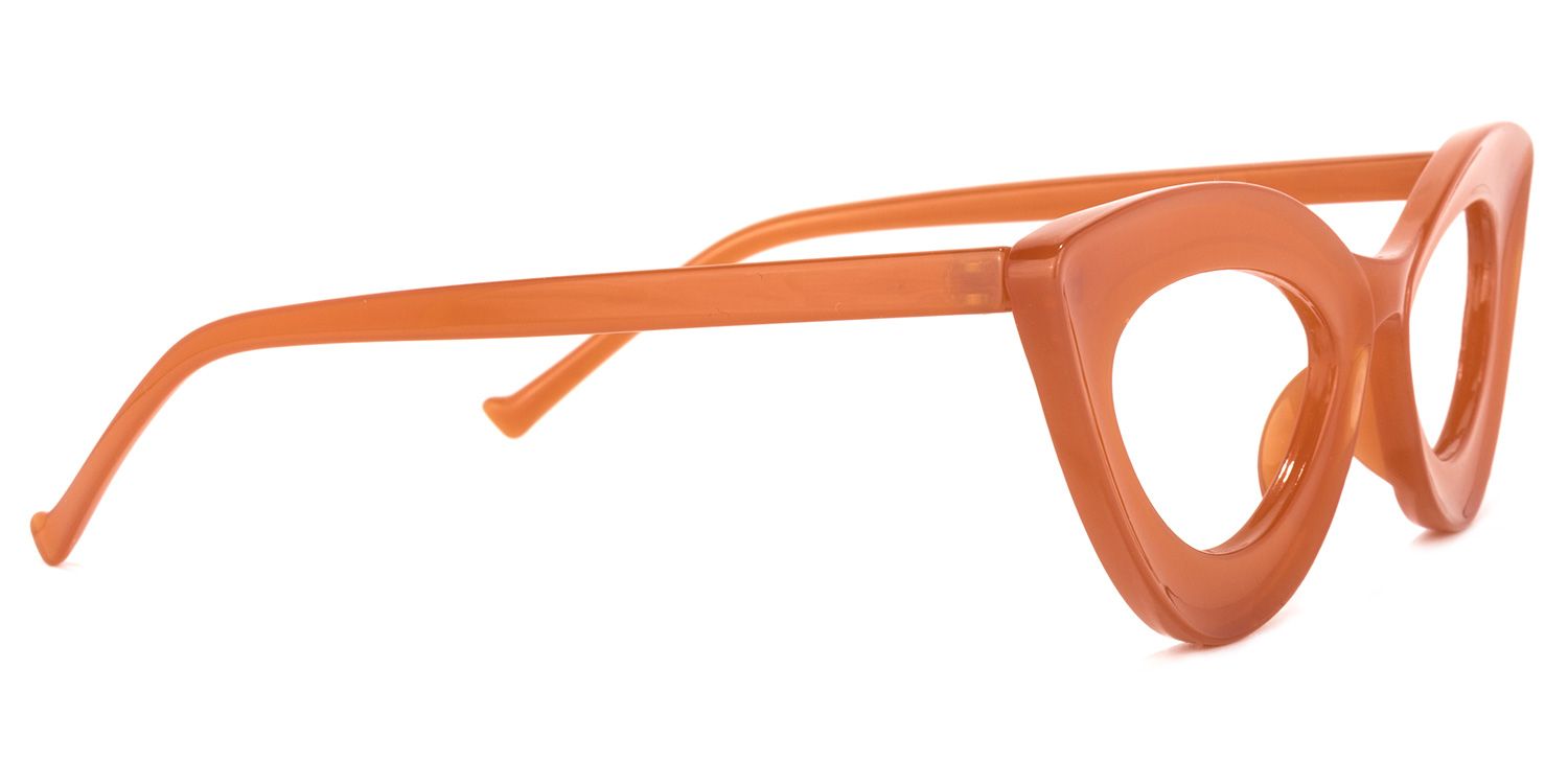 Quennell Cateye Burnt Orange Glasses | Zeelool Glasses3