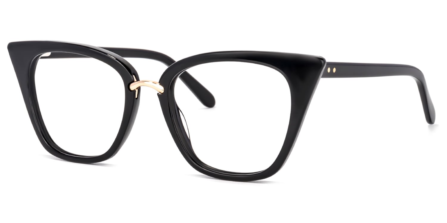 Tallulah Cat Eye Black Glasses1