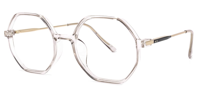 Tanner Geometric Champagne Glasses | Zeelool Glasses1