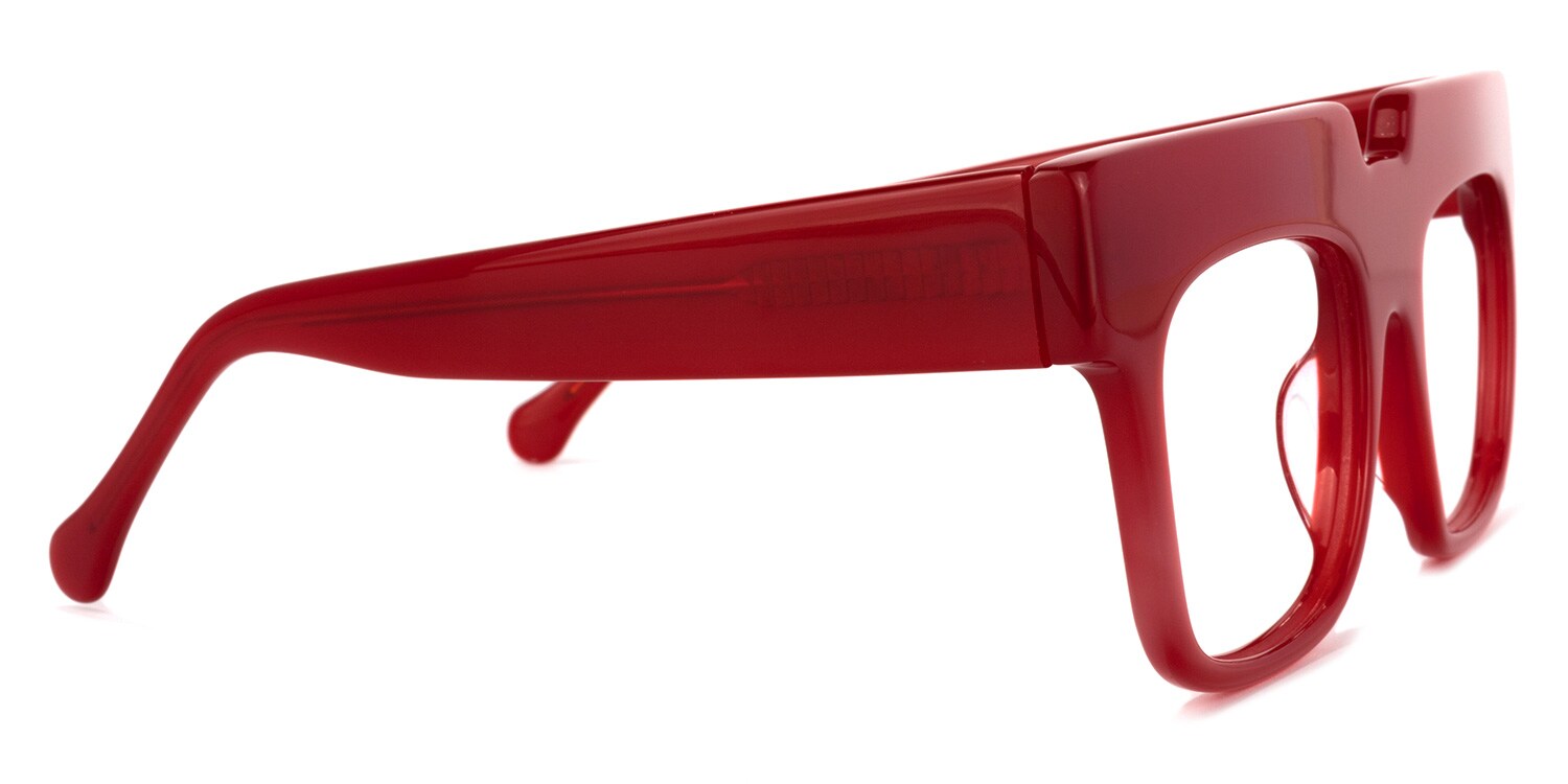 Travis Square Red Glasses | Zeelool Glasses3