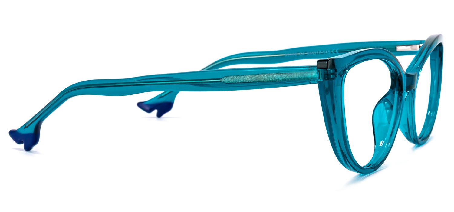 Theodore Cateye Peacock-Blue Glasses | Zeelool Glasses