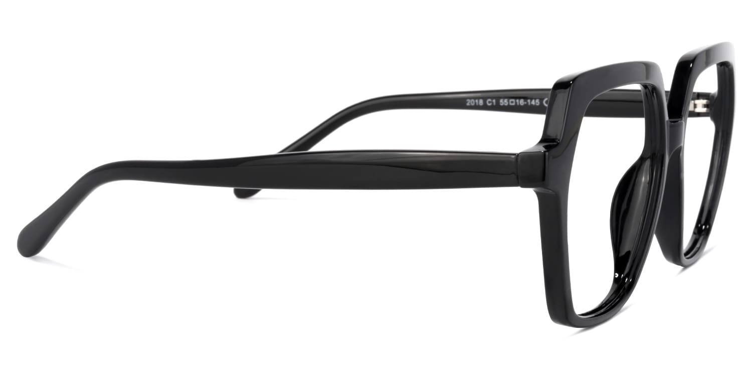 Norah Geometric Black Glasses | Zeelool Glasses3