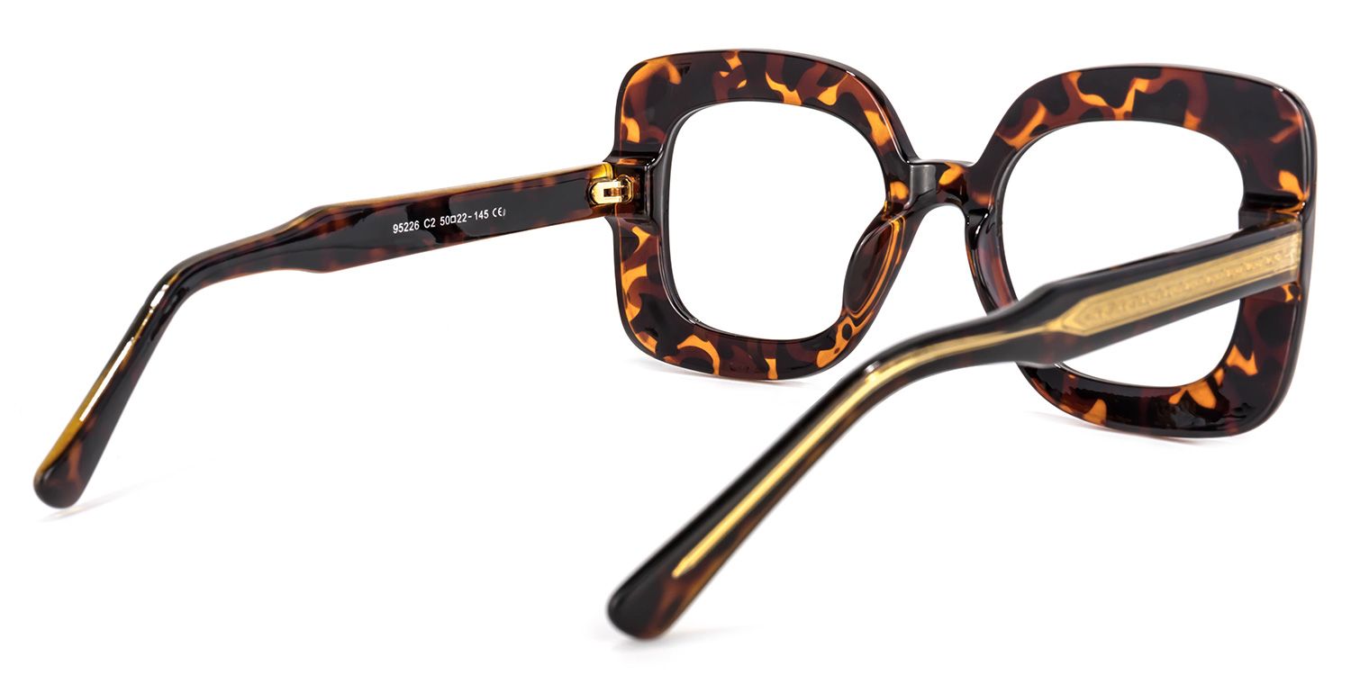Eloise Square Tortoise Glasses | Zeelool Glasses4