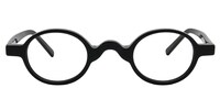 Ailwyn Round Black Glasses0