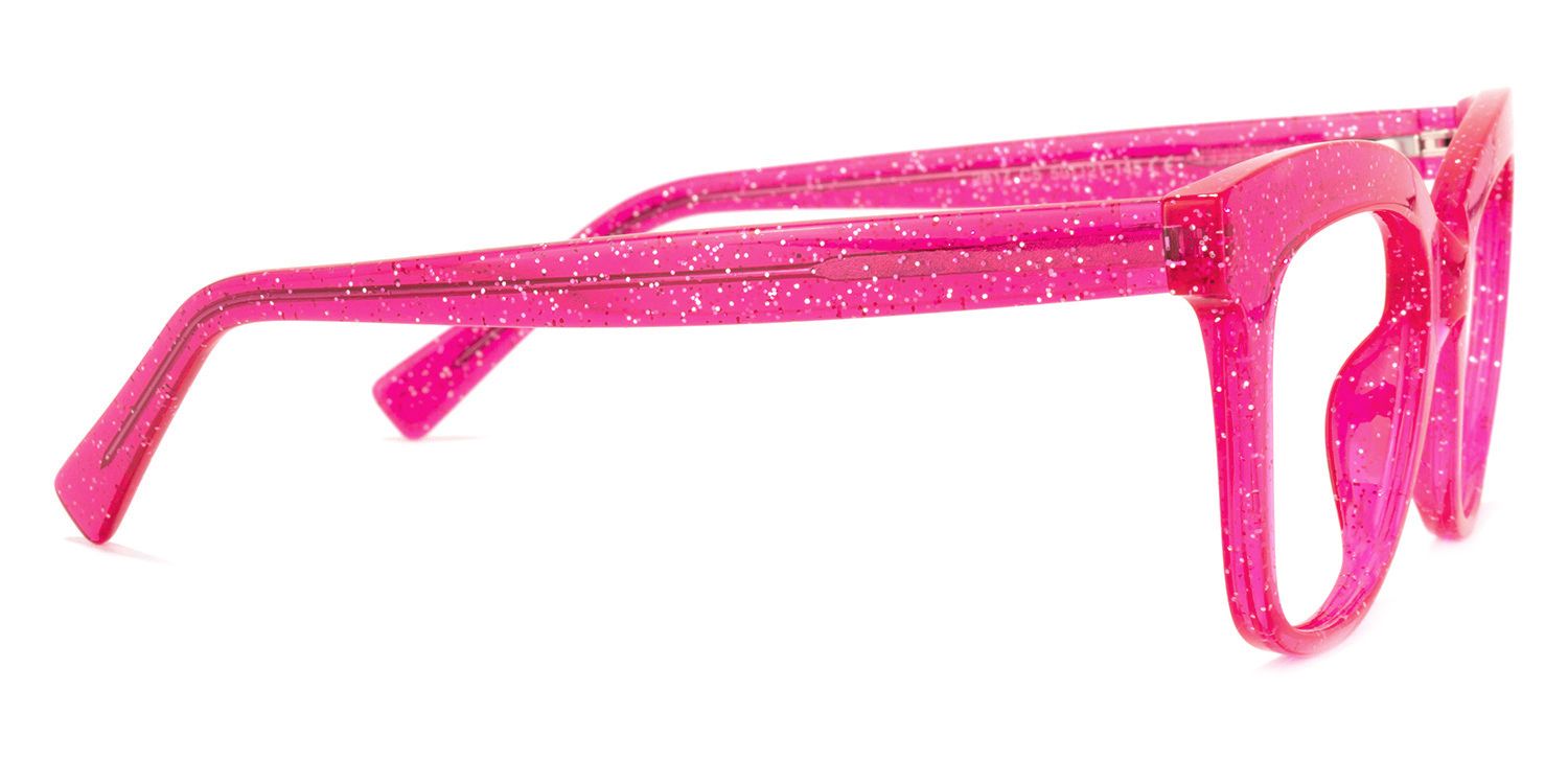 Santiago Cateye Bright-Pink Glasses | Zeelool Glasses3