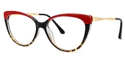 Marcus Cateye Red Glasses1