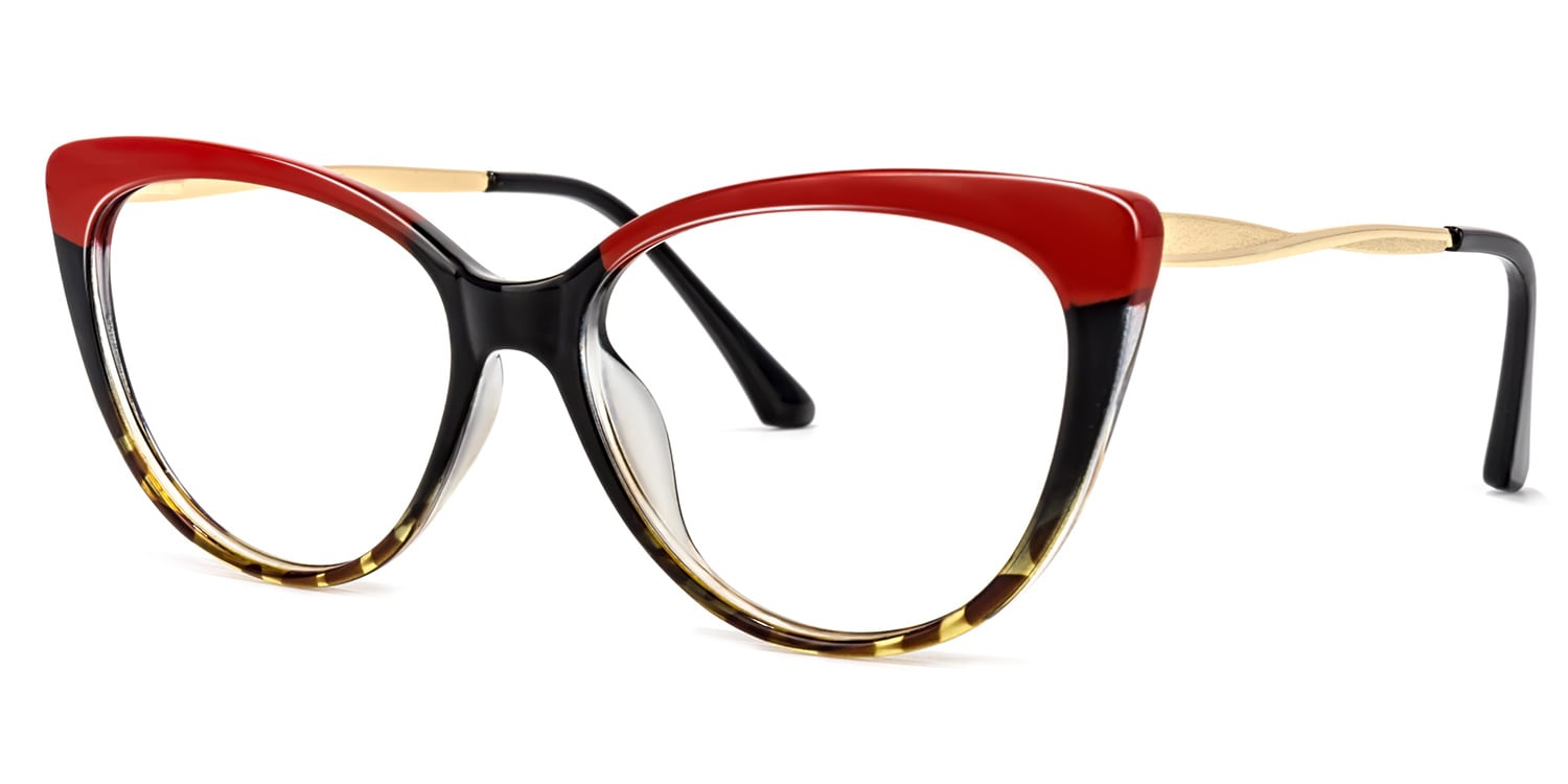 Marcus Cateye Red Glasses | Zeelool Glasses1