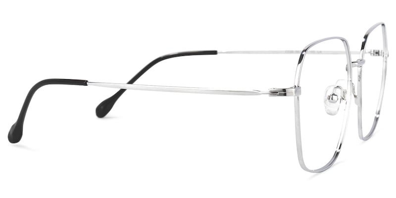 Zander Square Silver Glasses | Zeelool Glasses3